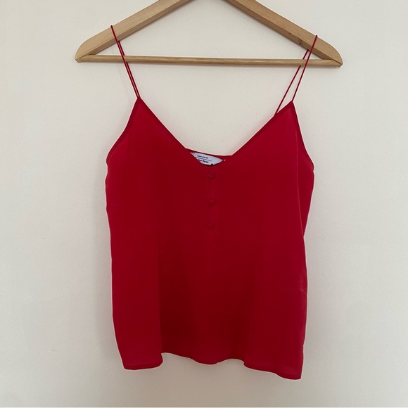& other stories Silk Camisole Top in Red - Picture 10 of 12